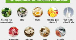 Các thực phẩm lợi cho người xương khớp
